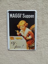 Collectable TIN CARD MAGGIs Suppen von Good Old Times 11 x 8 cm wie neu