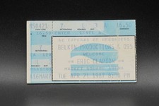 1987 ERIC CLAPTON CONCERT TICKET STUB, MARKET SQUARE ARENA