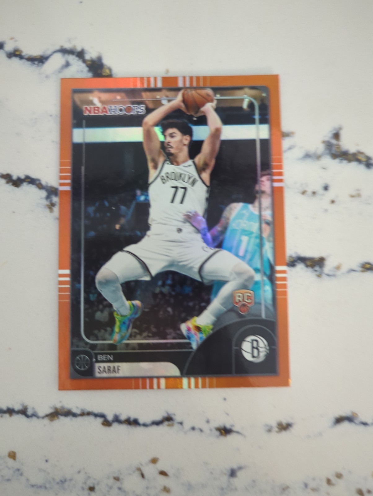 2025-26 Topps NBA Hoops BEN SARAF RC #/249 ORANGE FOIL Nets Rookie