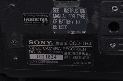 Sony CCD-TR4 Video8 Handycam Camcorder w/ AC-V30 - For Parts