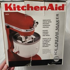Kitchen Aid Ice Cream Maker Attachment Brand New KICA0WH White