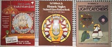 3 Vtg Art Books Easy-To-Make Stained Glass Lightcatchers, Stained Glass Patterns