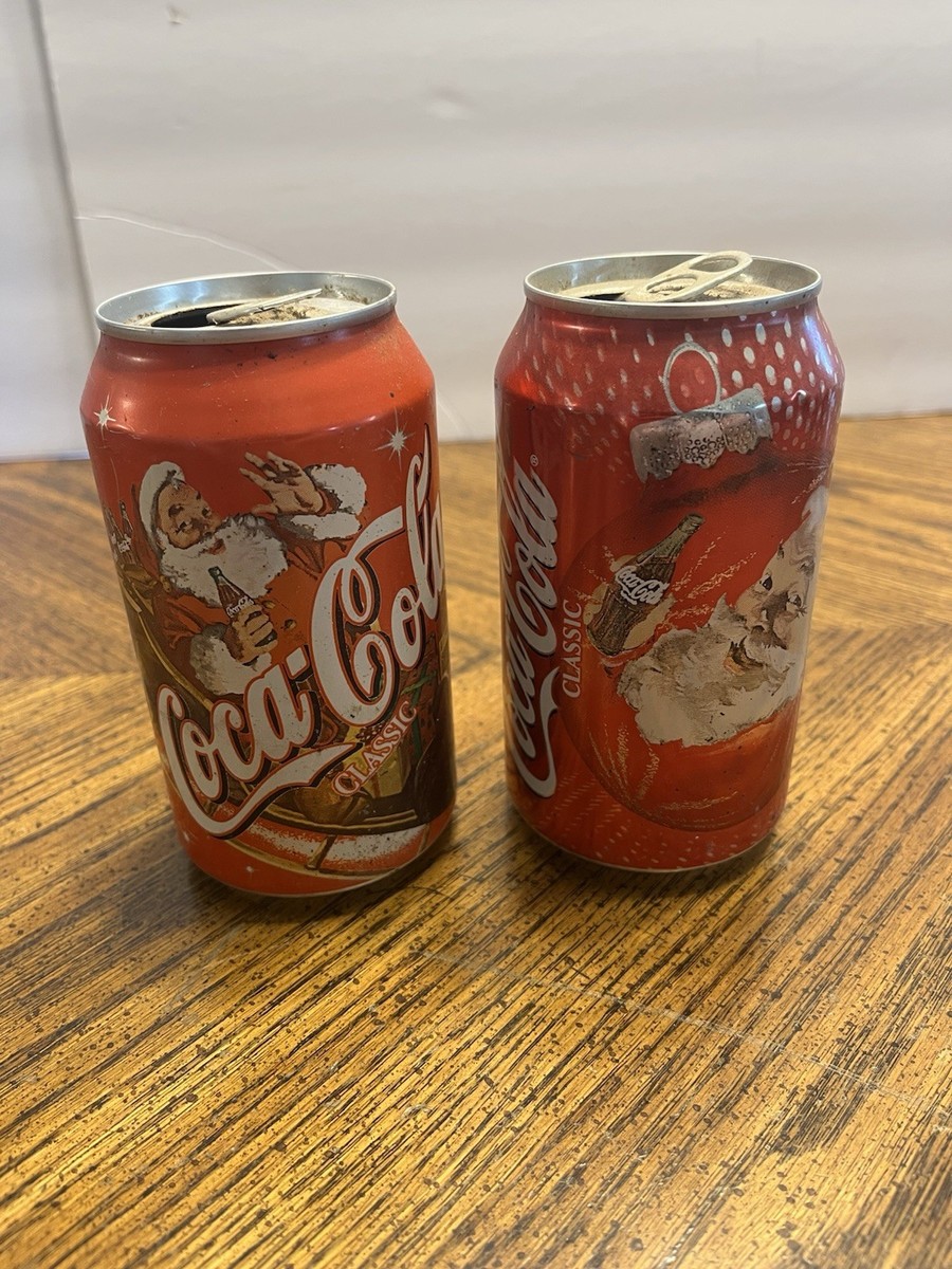 Vintage 2000s Lot Of 8 Coca Cola Cans Foreign And Holiday Themed