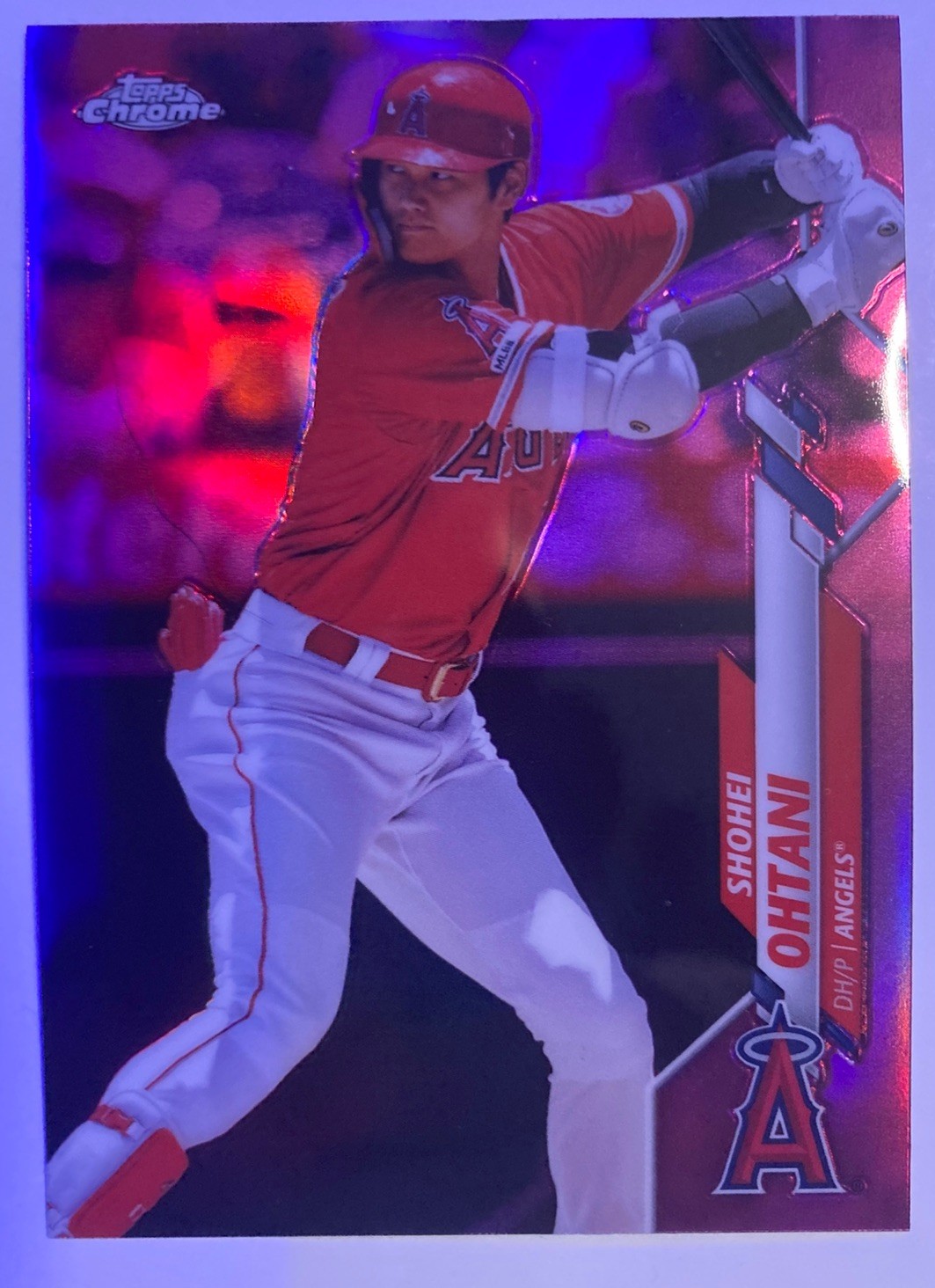 2020 Topps Chrome Pink Refractor Shohei Ohtani #21 Los Angeles Angels Dodgers 