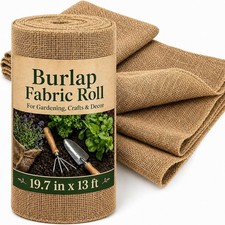 Burlap Fabric Roll - Natural Gardening Burlap Roll 13 Feet x 19.7"