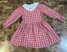 OshKosh B'gosh VTG Girls Striped Tie Back Dress Size 6