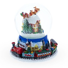 Moving Train Base Musical Water Snow Globe