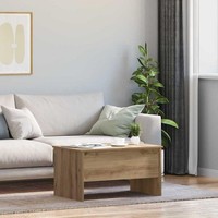 Couchtisch Eiche Handwerklich 80 X 50,5 X 42,5 Cm Holzwerkstoff