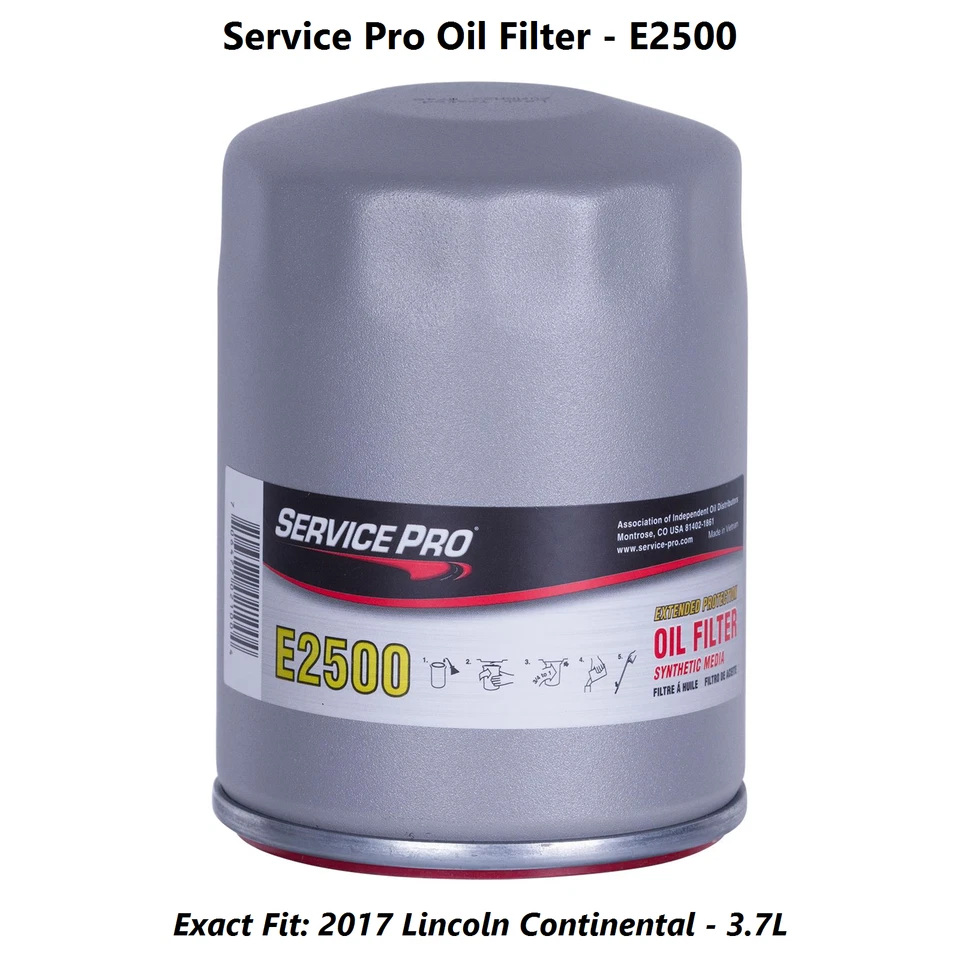 2017 Lincoln Continental 3.7L Complete Cabin, Air & Oil Filter Kit (5W-30) - Image 3 of 4