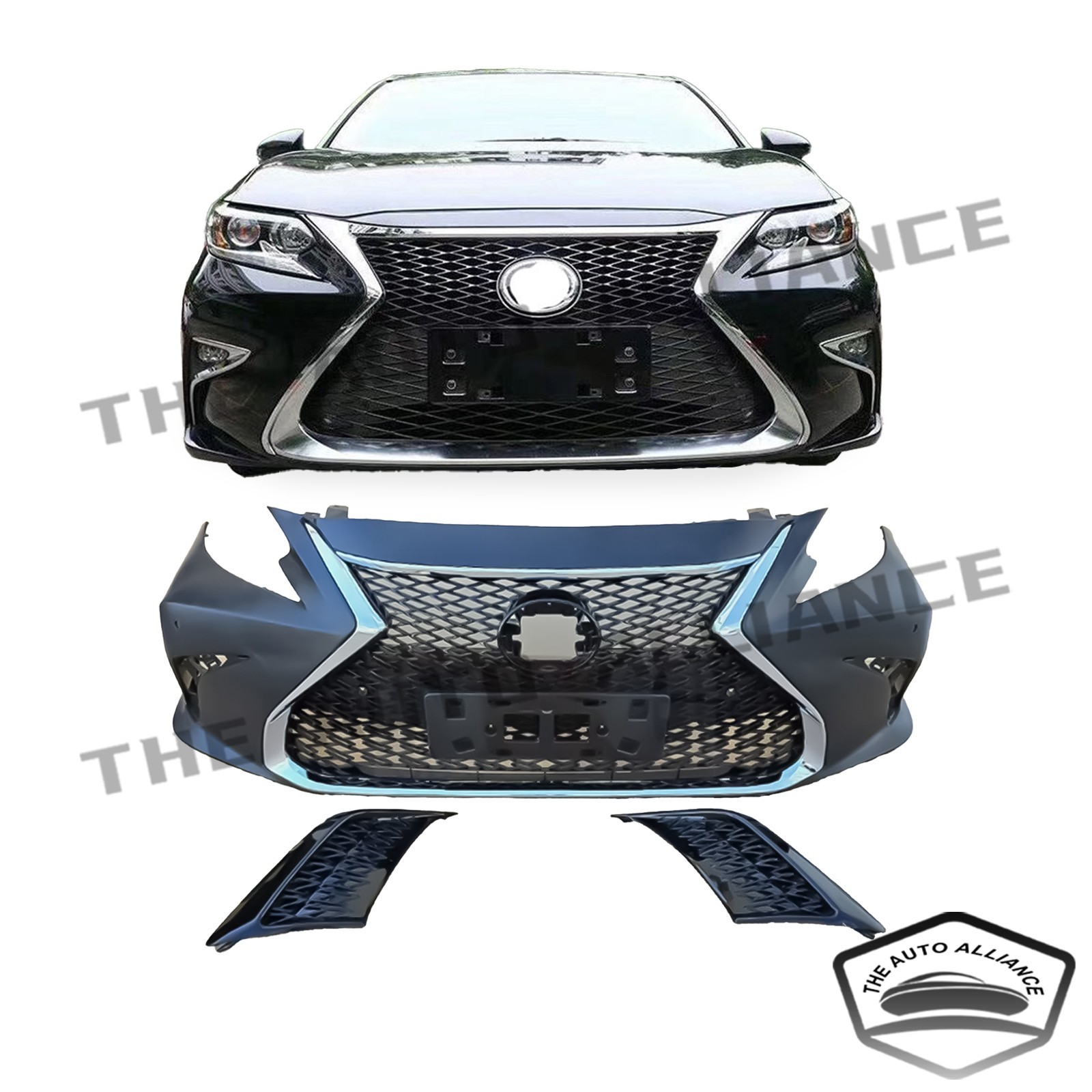 For 2016-2018 Lexus ES350 ES300h Conversion to 2019 Sport Style Front Bumper Kit