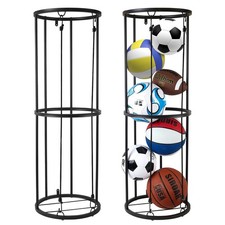 Garage Ball Storage Rack Wall Mounted Vertical Ball Holder for Basketball Soccer