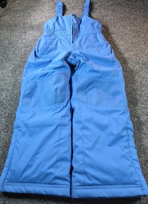 L.L. Bean KIDS Cold Buster Snow Bib Thinsulate Blue Adj Straps Size 6x-7 EUC