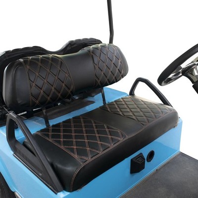 NOKINS Golf Cart Diamond seat Cover for Club For Car DS _Black, Black 
