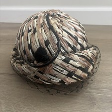 Vintage Mr John Classic Straw Toque Hat Veiled Macys New York 1950s 60s MCM Rare