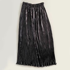 Vintage Portfolio Black Plated Metallic Maxi Skirt Pull-on Size 4