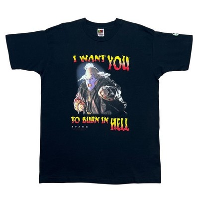 Vintage 1997 Spawn Clown Violator Burn In Hell Movie Promo Tee Sz XL 24.5''x33.5''
