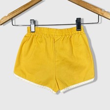 Health-tex Gym Shorts Kids Size 6 Yellow Vintage Retro Sporty Athleisure