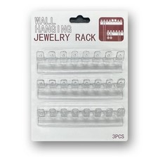 Wall Mounted Necklace Holder Jewellery Organizer 8 Hooks 3 Pack UK