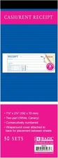 BAZIC Products Receipts Book, Money Cash Rent 1 Count (Pack of 1), 50 Sets 