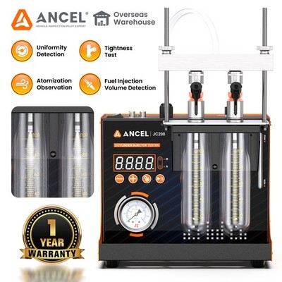 ANCEL JC200 2-Cylinder Fuel Injector Cleaner Tester Injector Cleaning Machine
