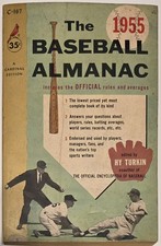 1955 BASEBALL ALMANAC VINTAGE PAPERBACK WILLIE MAYS C-167 1st Cardinal Edition
