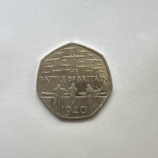 UK 2015 50p Fifty Pence Coin Elizabeth II The Battle of Britain 1940