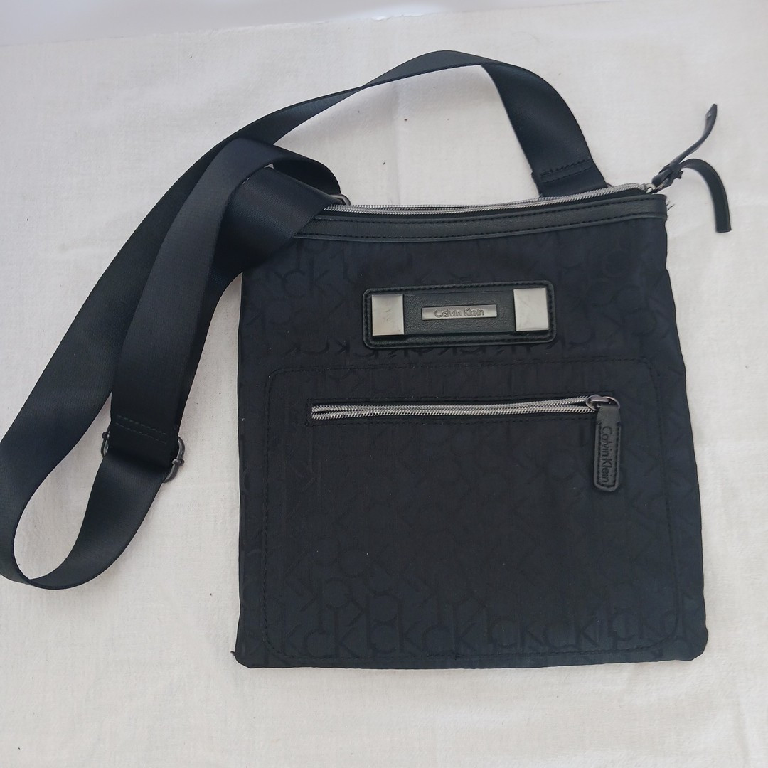 Calvin Klein Black Crossbody Purse 10 inch x 10 inch *Seam In Bottom Is Open*