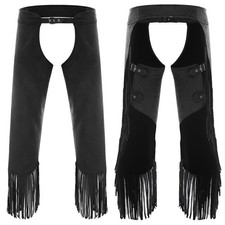 Womens Cowboy Chaps Disco Cowgirl Hippie Pants Western Bottoms Fashion Vintage
