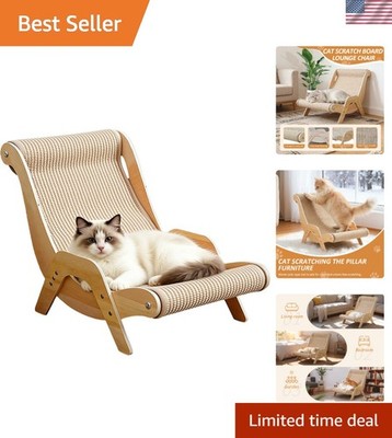 Luxury Extra Large Cat Scratcher Lounge - Ergonomic Solid Wood Design