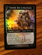 MTG Korlash, Heir to Blackblade Future Sight Pre-Release Promo Foil LP