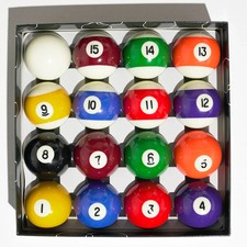 8-Ball Marble Pool Ball Set Regulation Size Billiard Balls