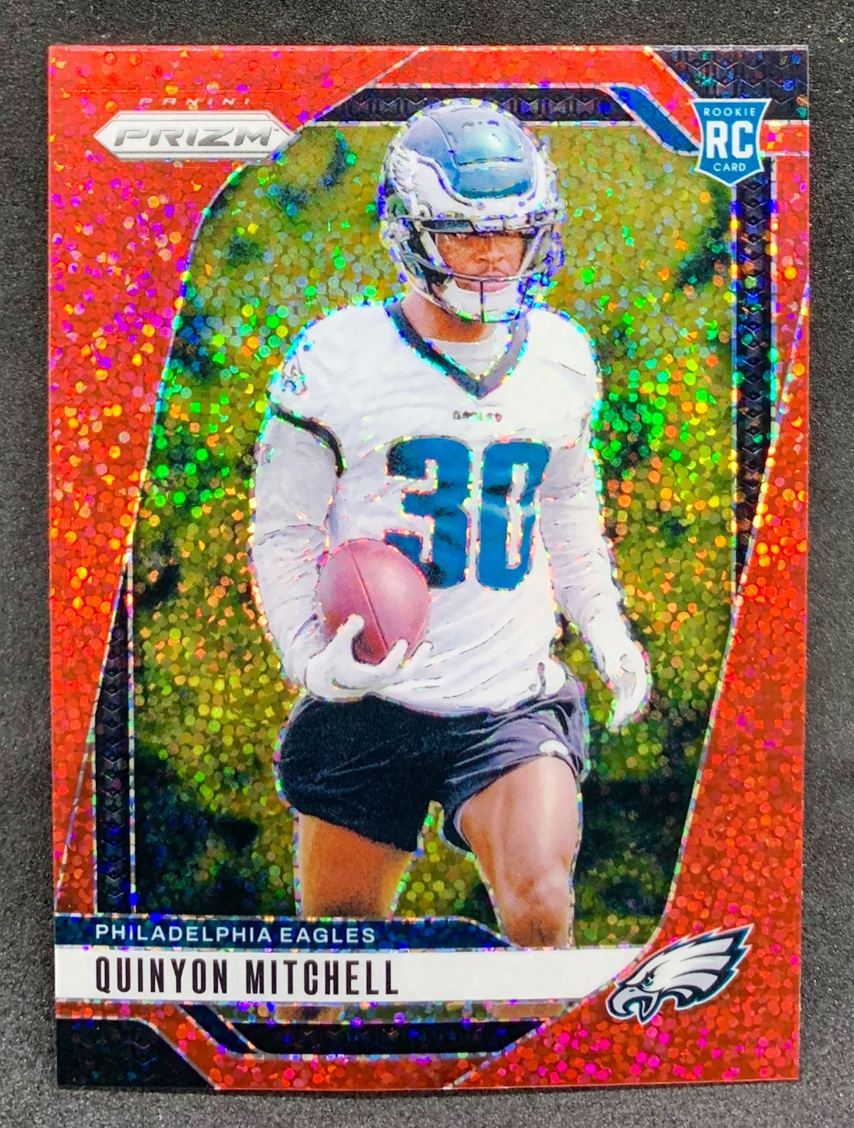 2024 Panini Prizm QUINYON MITCHELL Eagles Red Sparkle Rookie RC SP #381