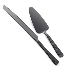 Stainless Steel Cake Cutter Set Black