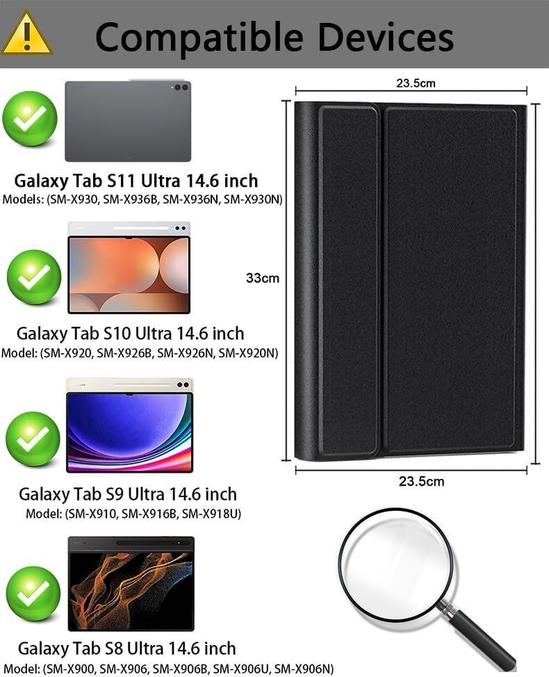 Case for Samsung Galaxy Tab S11 Ultra 14.6 inch, Detachable