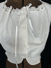antique chemise camisole white cotton lace corset cover bust 38 original 1800