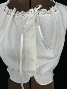 antique chemise camisole white cotton lace corset cover bust 38 original 1800