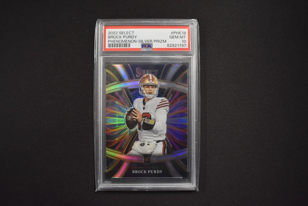 2022 Select Brock Purdy Phenomenon Silver Prizm #PHE18 RC PSA 10 GEM MT