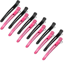 Hair Clips for Styling 12Pack, No-Slip Silicone Sectioning Clips - Plastic Ha...