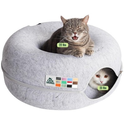 Peekaboo Cat Cave Donut Bed for Large Cats
