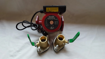 3 speed Circulating Pump with Cord 34 GPM with (2) 3/4'' Flanged Ball Valves