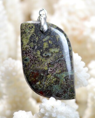 Jaspis ''Dragon Blood'' 51 Karat - Cabochon Anhänger Naturstein - Australien