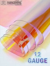 12 Gauge Holographic Transparent Pink Plastic Vinyl Fabric 54"W Sold By The Yard