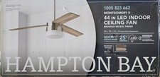 New Hampton Bay Montgomery II 44 in Indoor Brushed Nickel Ceiling Fan /Light Kit