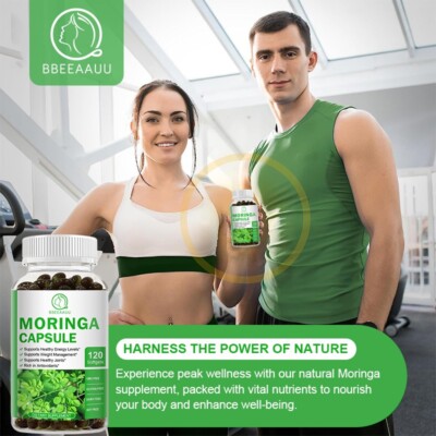 120Capsules Moringa Leaf Organic Extract 1000mg Serving 100% Pure Immune  Support | eBay