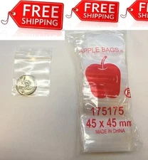 500 Ct Zip Lock 1.75"x1.75" baggies 175175 mini ziplock reclosable bags 45x45mm
