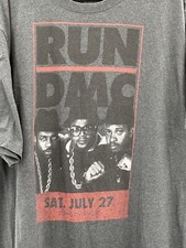 Run DMC Sat. July 27 Gray Tee Cotton No Size Larger Read Description