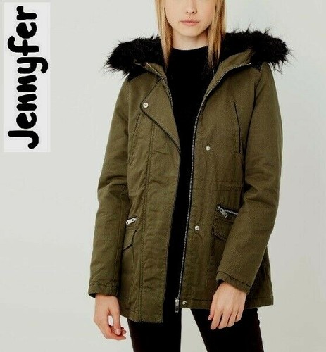 JENNYFER. ABRIGO PARKA Capucha Mujer verde XS 36. Jacket UK 8. Jacke Gr  34.Veste | eBay