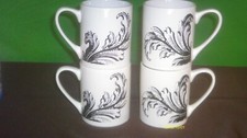 Mulberr Coffee Mugs Black and White Design