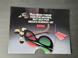 Vtg SEGA SUBROC 3D NOS COIN-OP VIDEO AMUSEMENT GAME ADVERTISING PROMO FLYER Rare