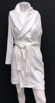 UGG Australia Blanche Robe Shawl Collar Womens Spa High-low Seal Cream Plush